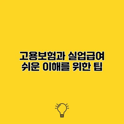 고용보험과 실업급여 쉬운 이해를 위한 팁